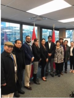 Sasha Ramnarine with Minister Harjit Sajjan