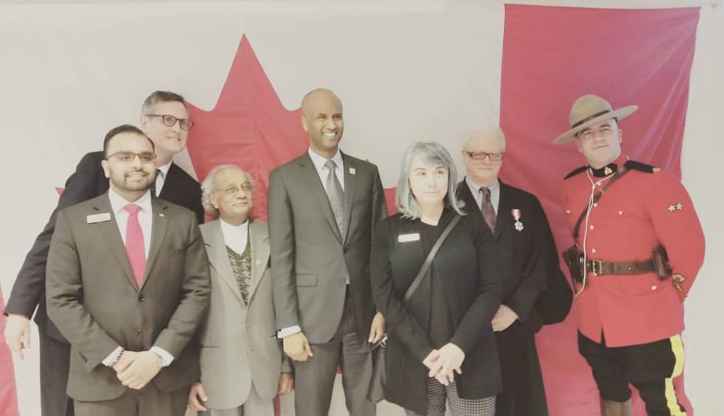 Sasha Ramnarine at the Citizenship Ceremony at ISSofBC