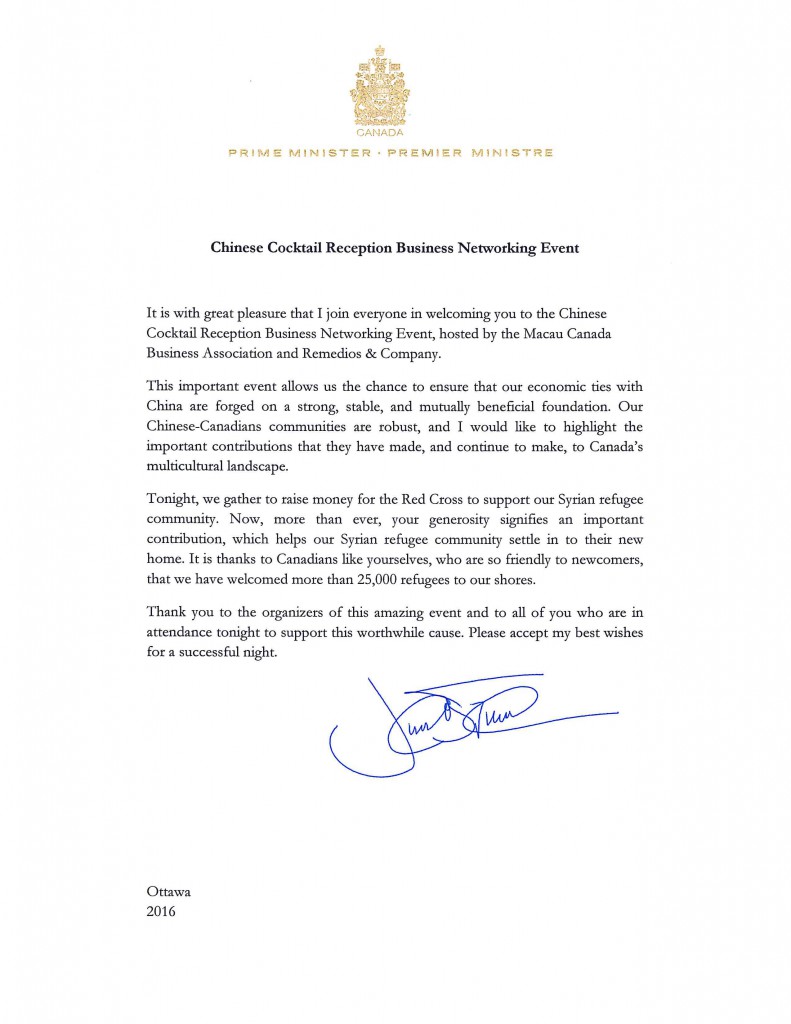 A Letter from the Prime Minister